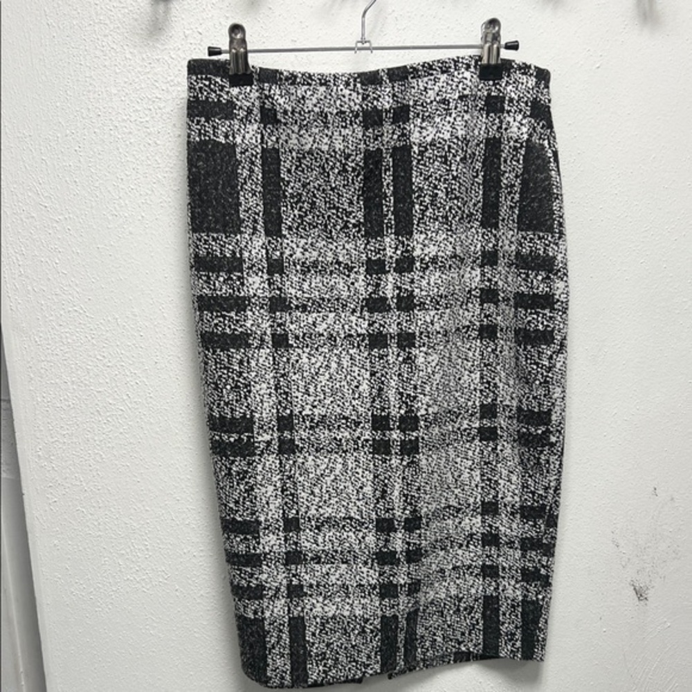 Express Black and Gray Pencil Skirt Knee-Length Work